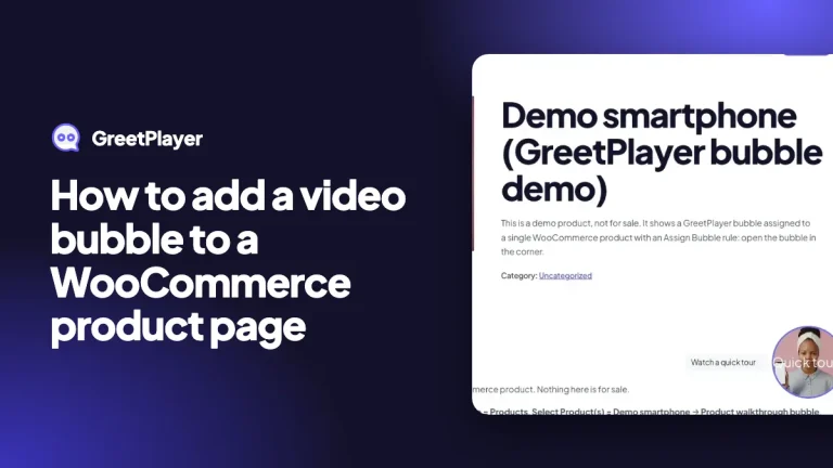 How to add a video bubble to a WooCommerce product page